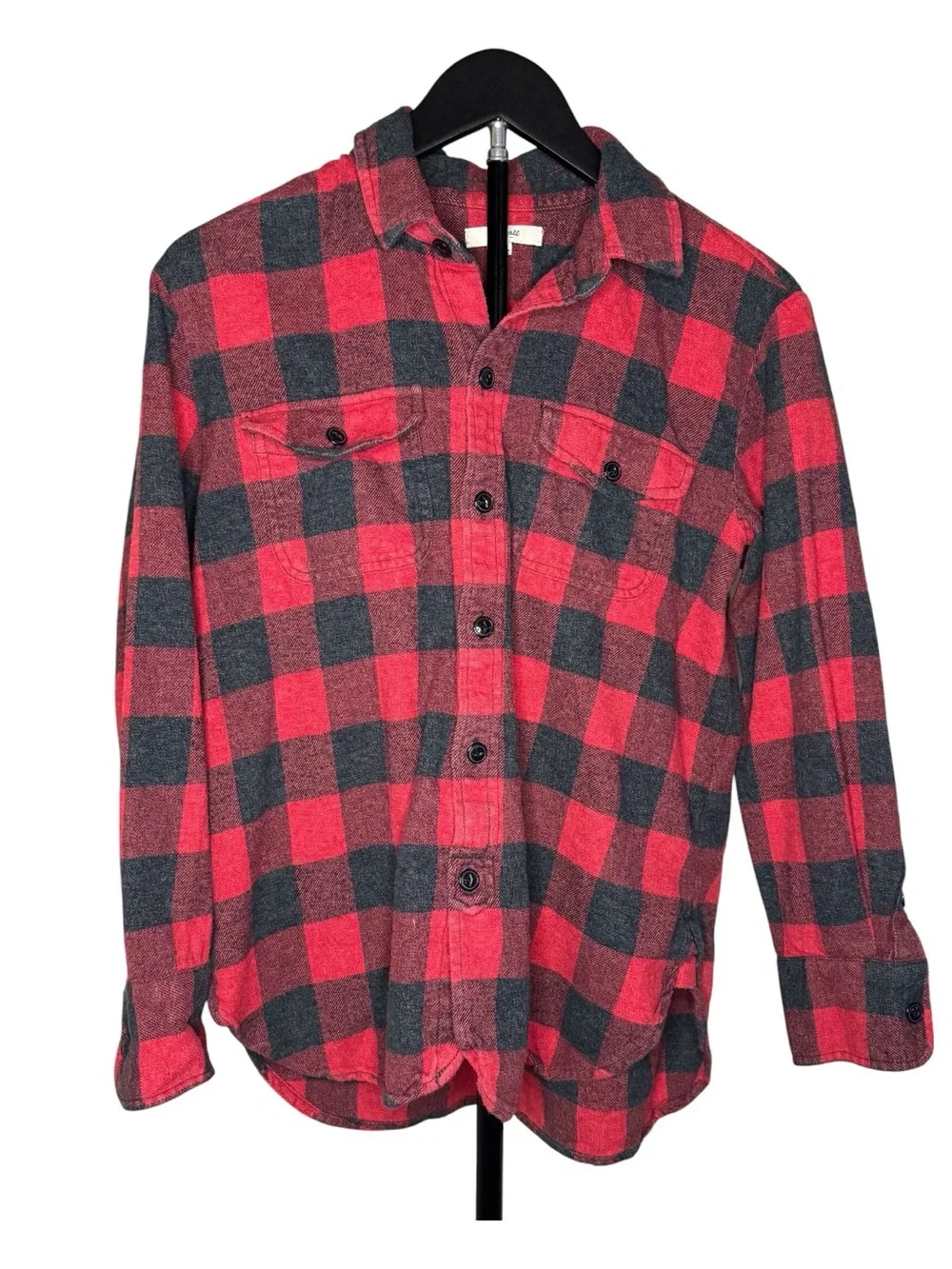 Madewell Red and Black Plaid Shirt
